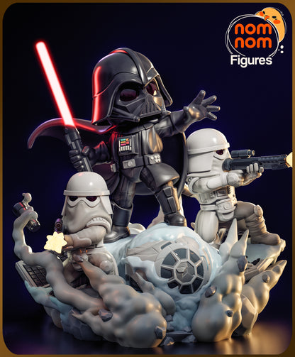 Figura chibi de resina Darth Vader Star Wars sin pintar