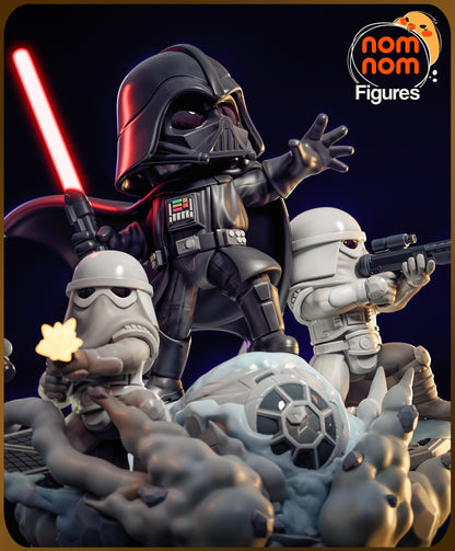 Figura chibi Darth Vader en resina, vista lateral