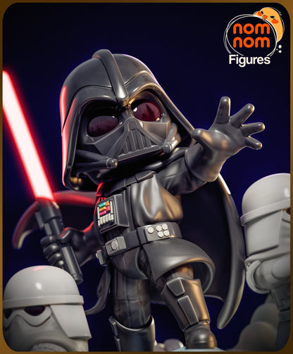 Figura chibi Darth Vader en resina, detalle