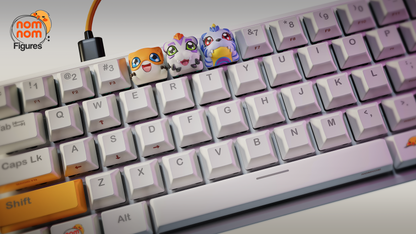 Keycaps de resina Digimon, detalle