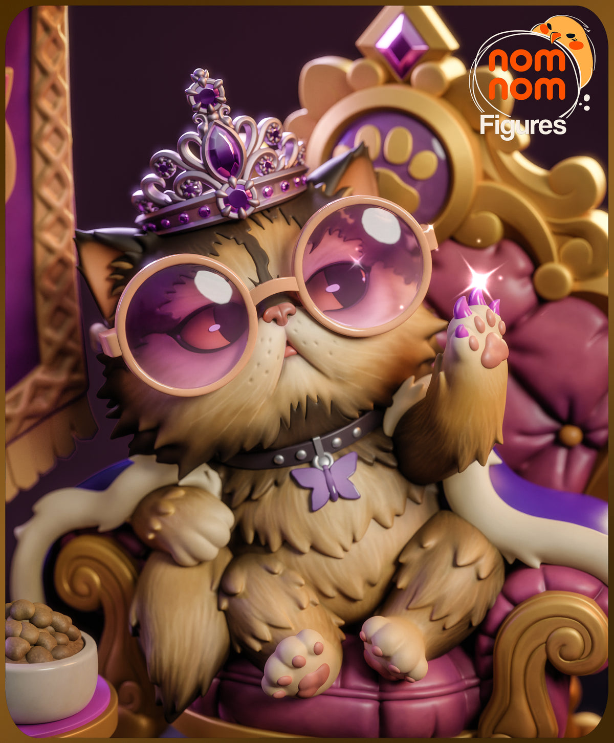 Figura chibi Princess Donut en resina, vista lateral