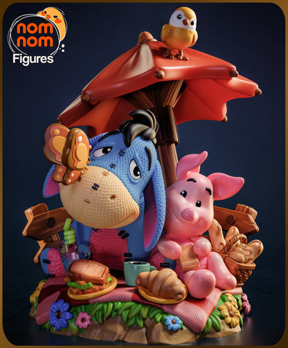 Figura chibi de resina Igor (Eeyore) Winnie the Pooh sin pintar