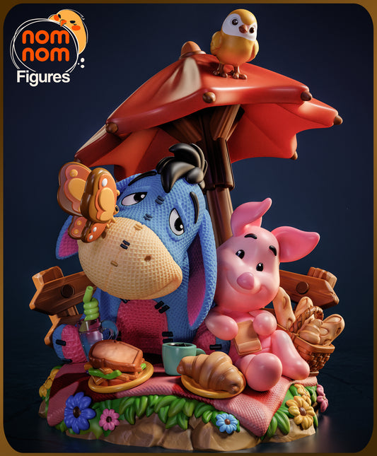 Figura chibi de resina Igor (Eeyore) Winnie the Pooh sin pintar