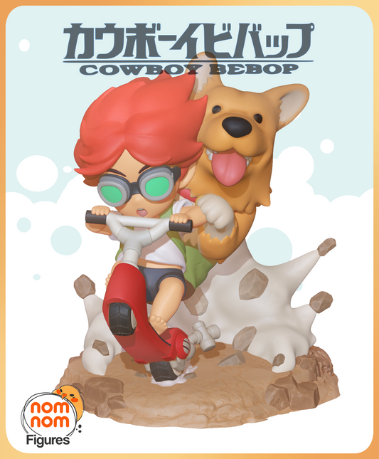 Figura de Resina Chibi - Ein & Edward - Cowboy Bebop