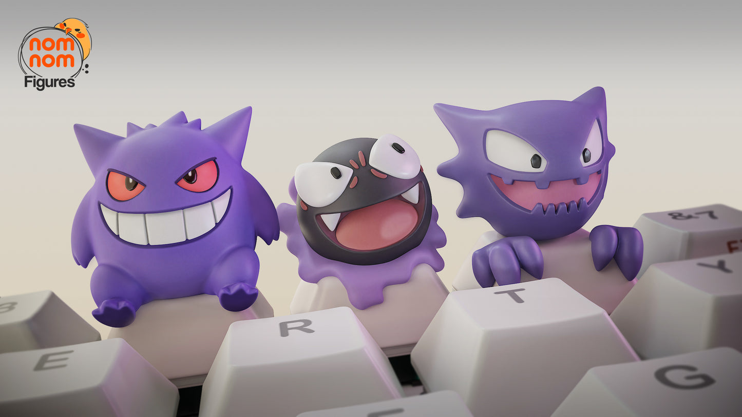 Teclas de Resina - Gengar, Haunter & Gastly - Pokémon