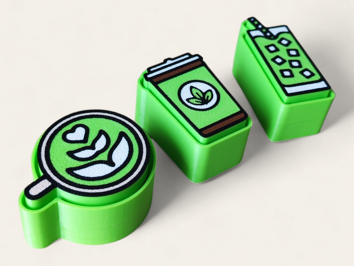 Clicker Matcha, clicker llavero impreso en 3D