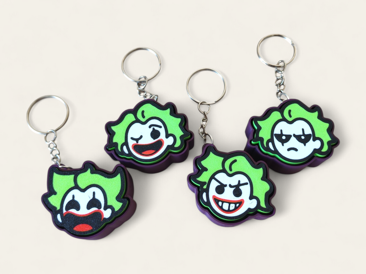 Clickers Joker Cartoon, clicker llavero impreso en 3D