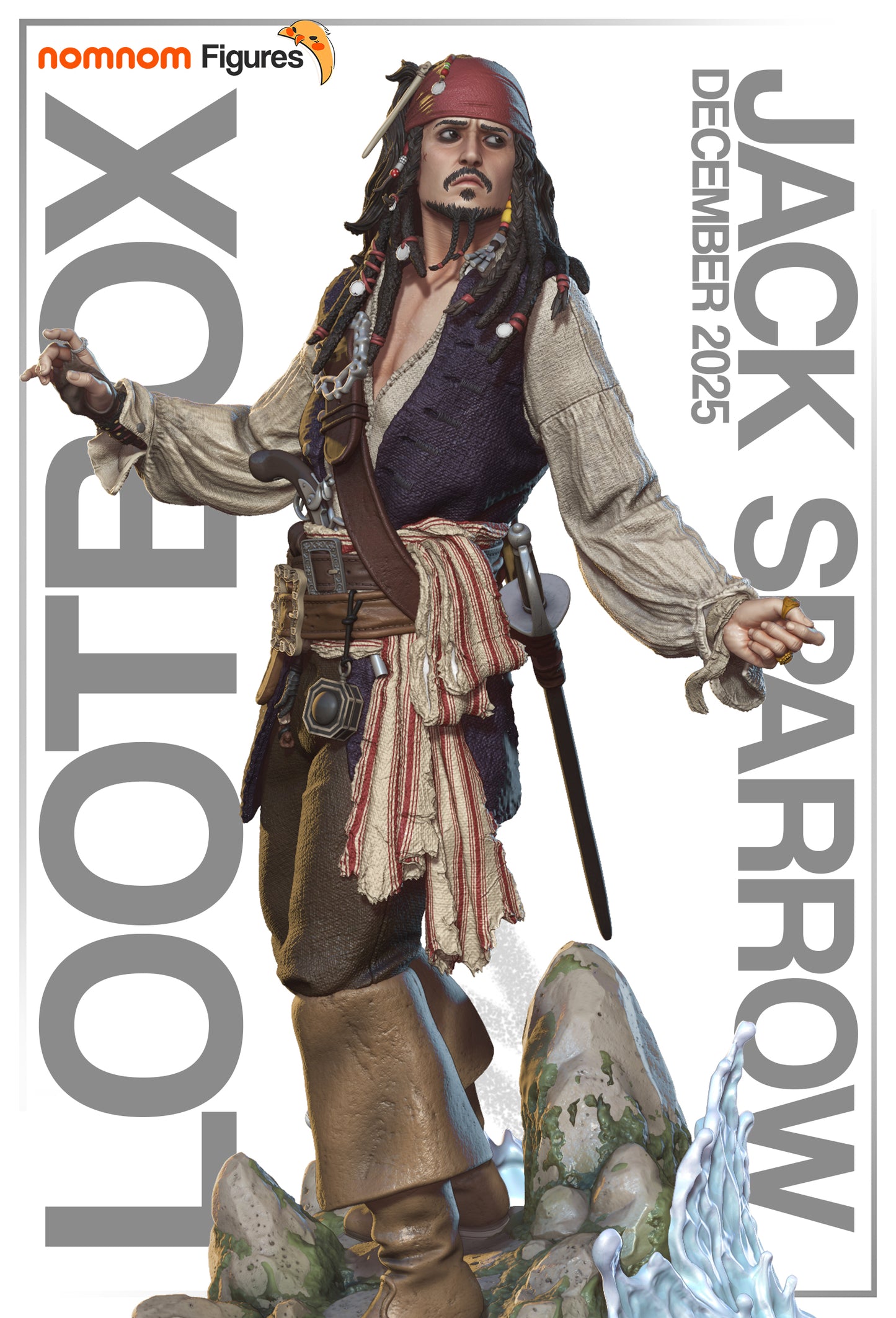 Figura de Resina - Jack Sparrow - Piratas del Caribe