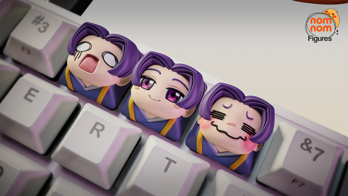 Keycaps de resina Jinshi en teclado mecánico