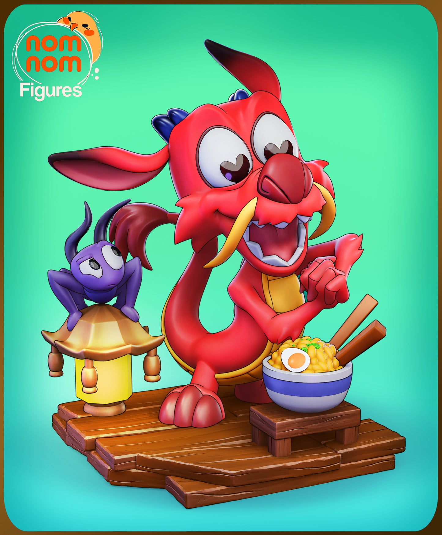 Figura de Resina Chibi - Mushu - Mulán