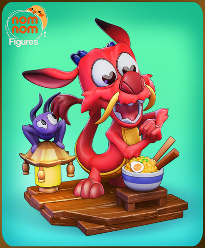 Figura de Resina Chibi - Mushu - Mulán