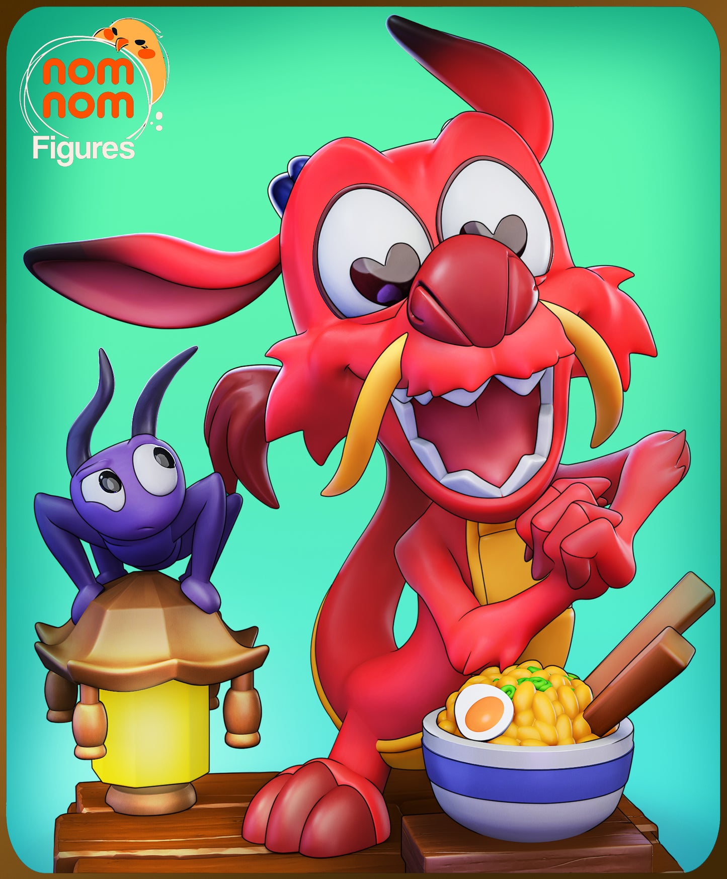 Figura de Resina Chibi - Mushu - Mulán