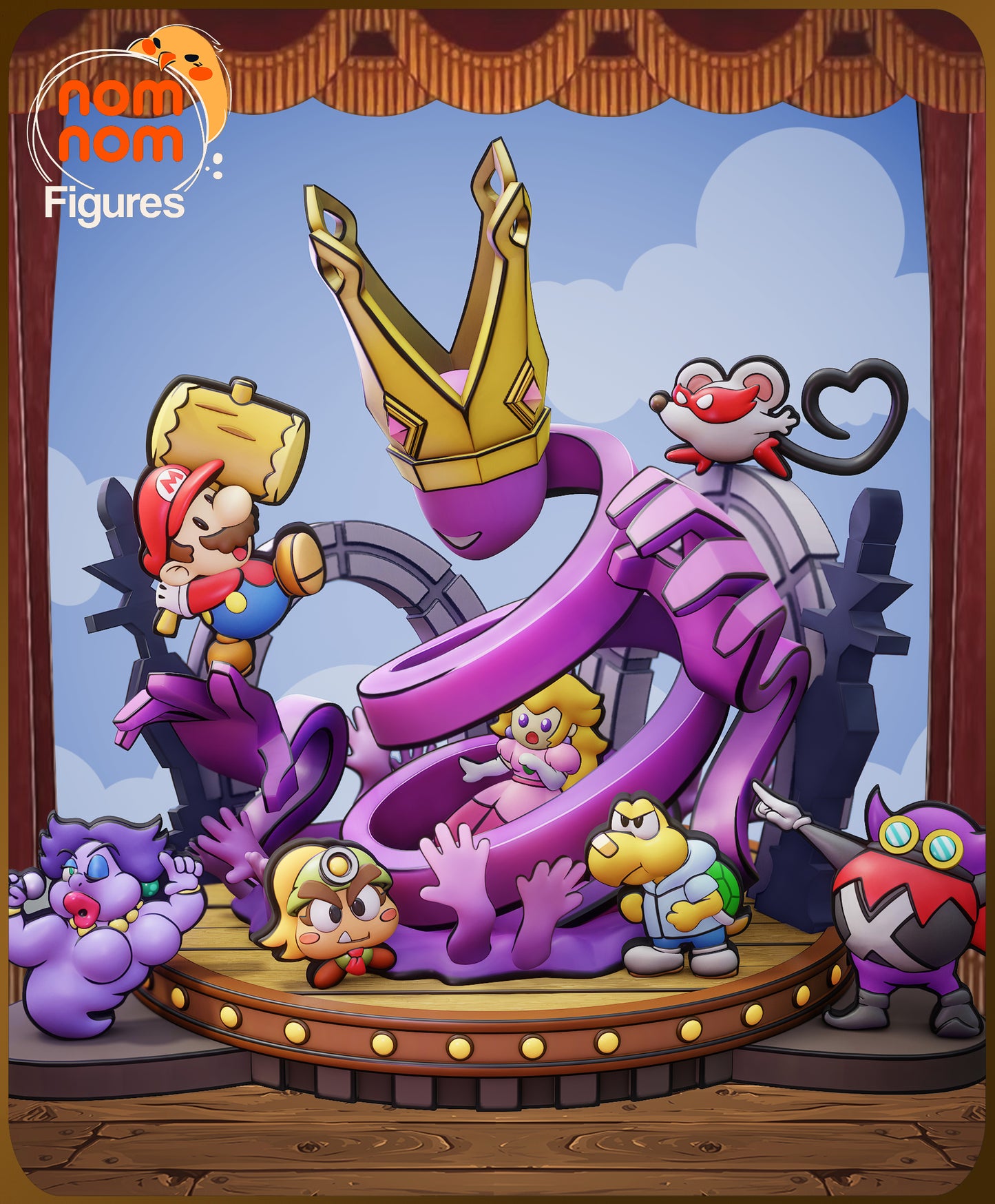 Figura de Resina Chibi - Paper Mario - Paper Mario