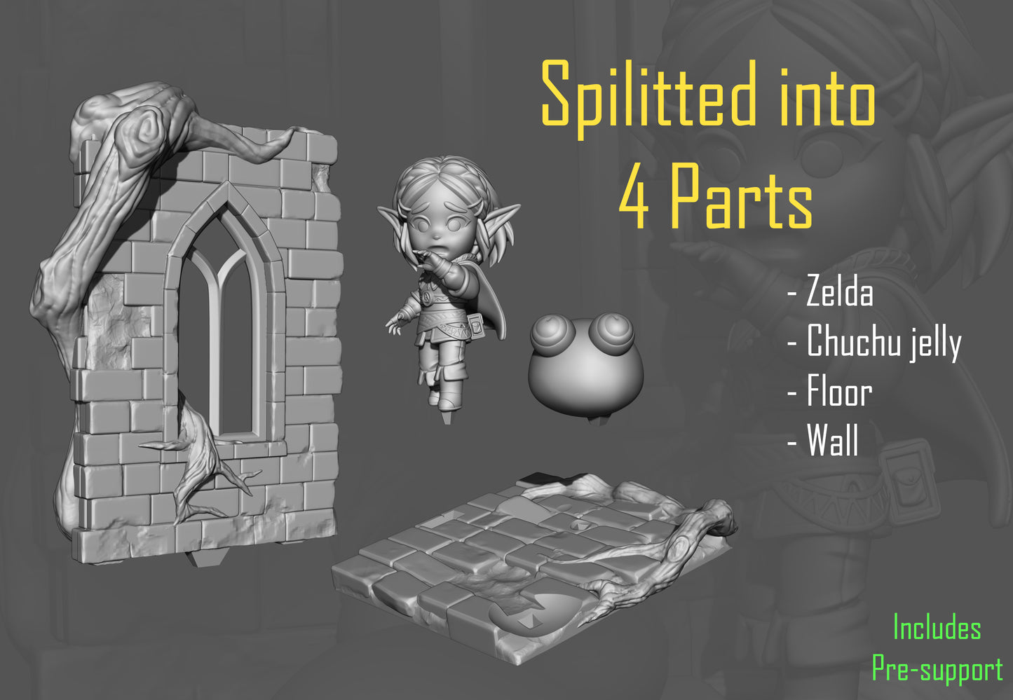 Figura de Resina Chibi - Zelda - The Legend of Zelda