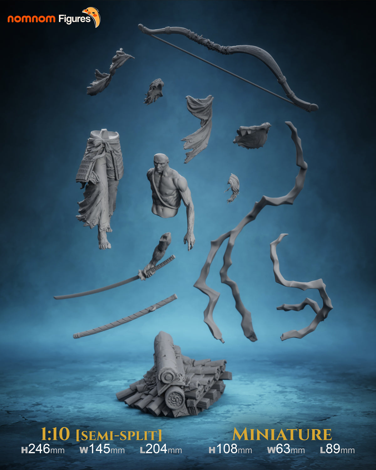 Figura Genichiro Ashina Sekiro en resina, foto 6