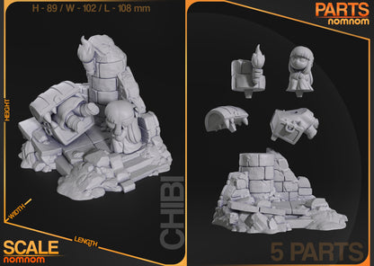 Figura de Resina Chibi - Cofre Mimico - Fieren