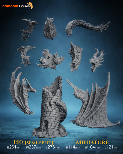 Figura Alduin Skyrim en resina, foto 7