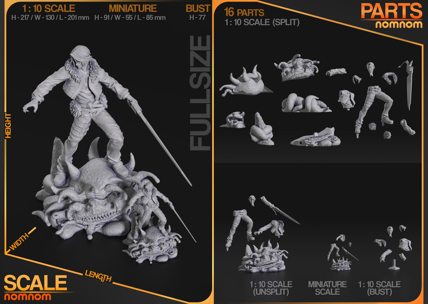 Figura de Resina - Squall Leonhart - Final Fantasy VIII