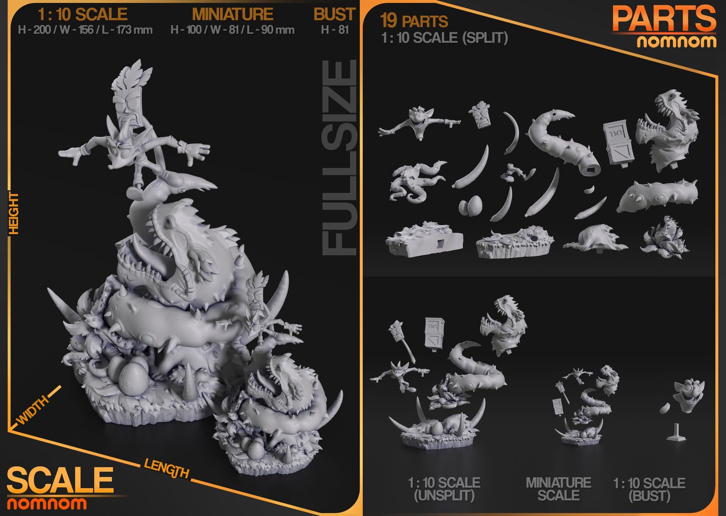 Figura de Resina - Crash - Crash Bandicoot