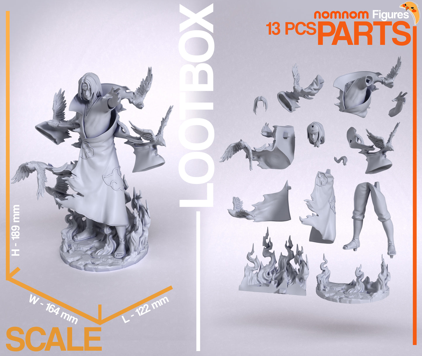 Figura de Resina - Itachi Uchiha - Naruto