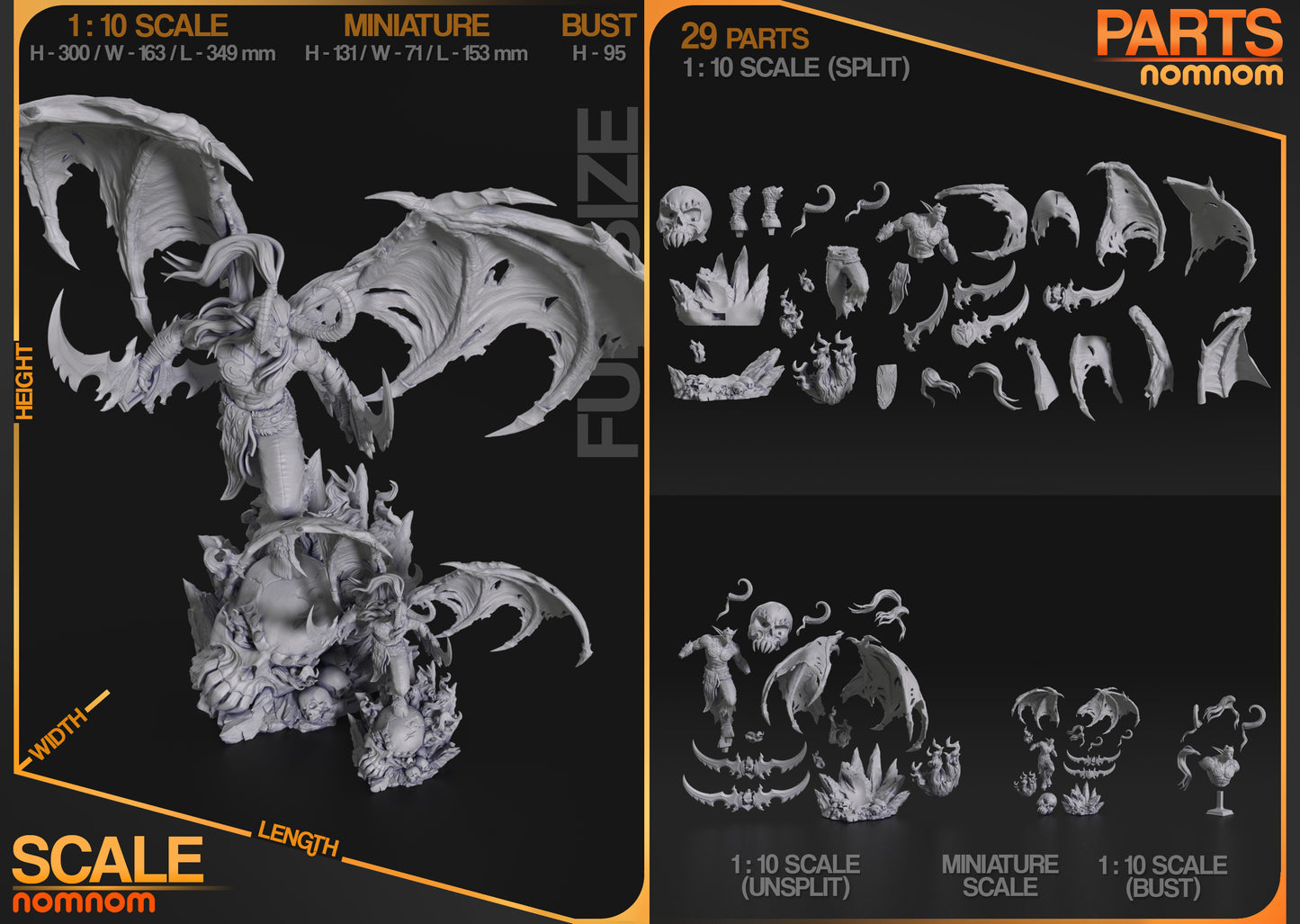 Figura de Resina - Illidan Tempestira - World of Warcraft