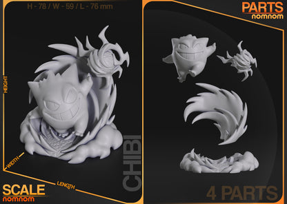 Figura de Resina Chibi - Gengar - Pokemon