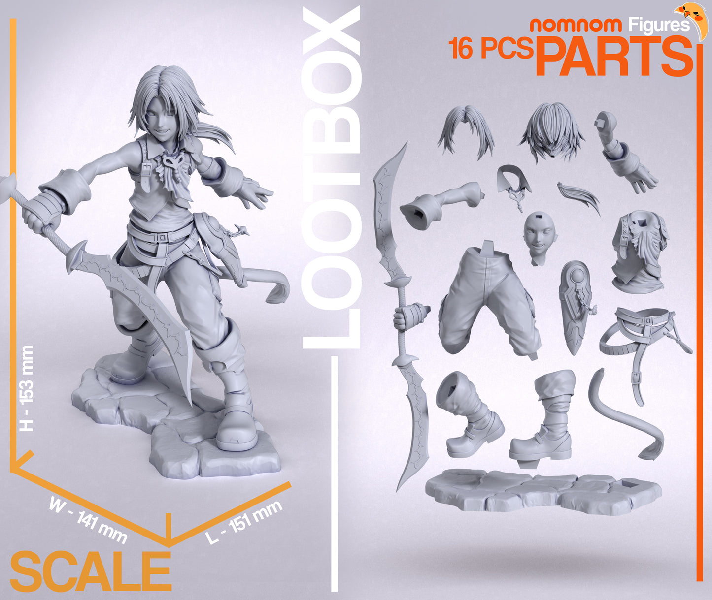 Figura de Resina - Yitan / Zidane Tribal - Final Fantasy IX