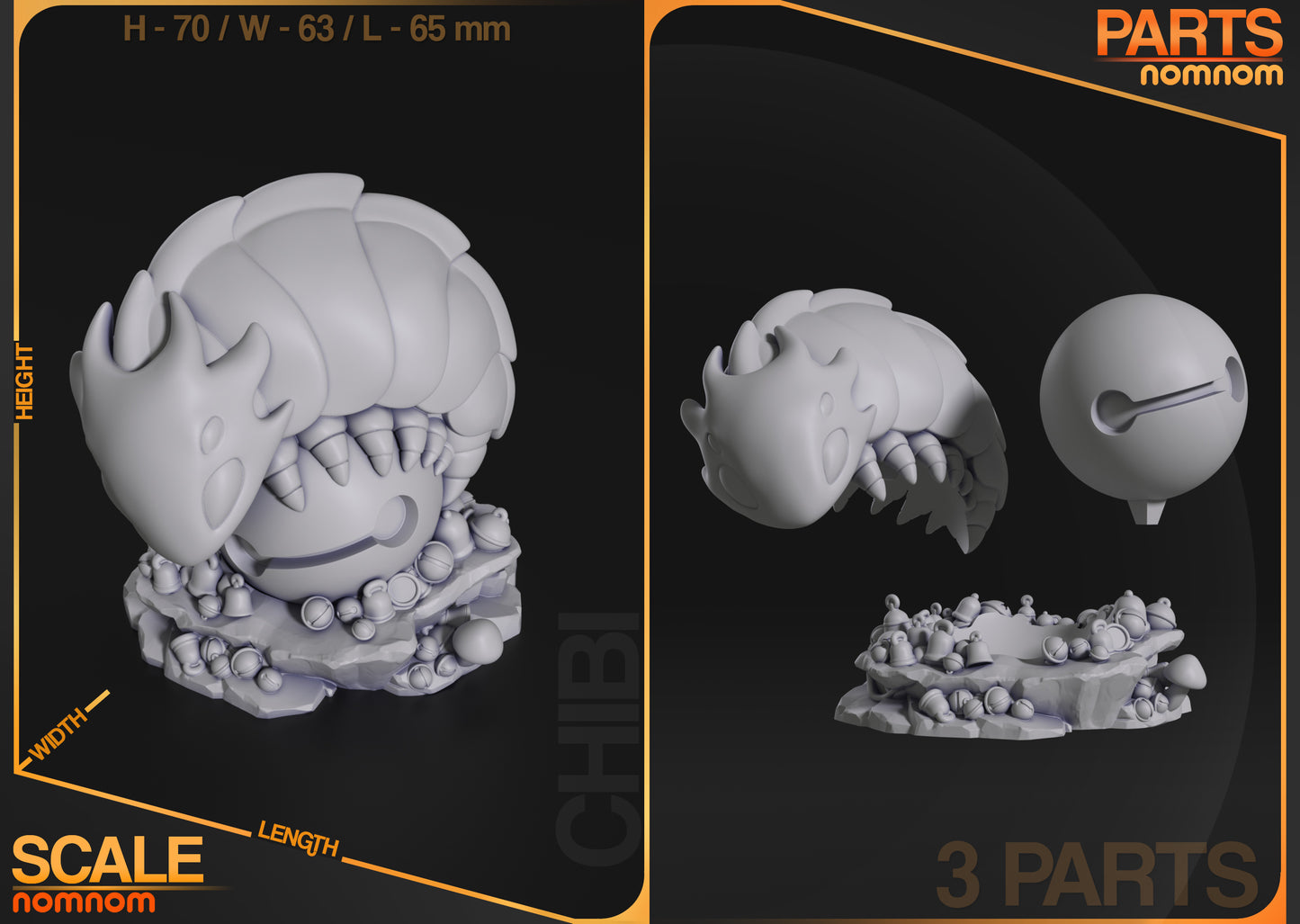 Figura de Resina Chibi - Bell Beast - Hollow Knight