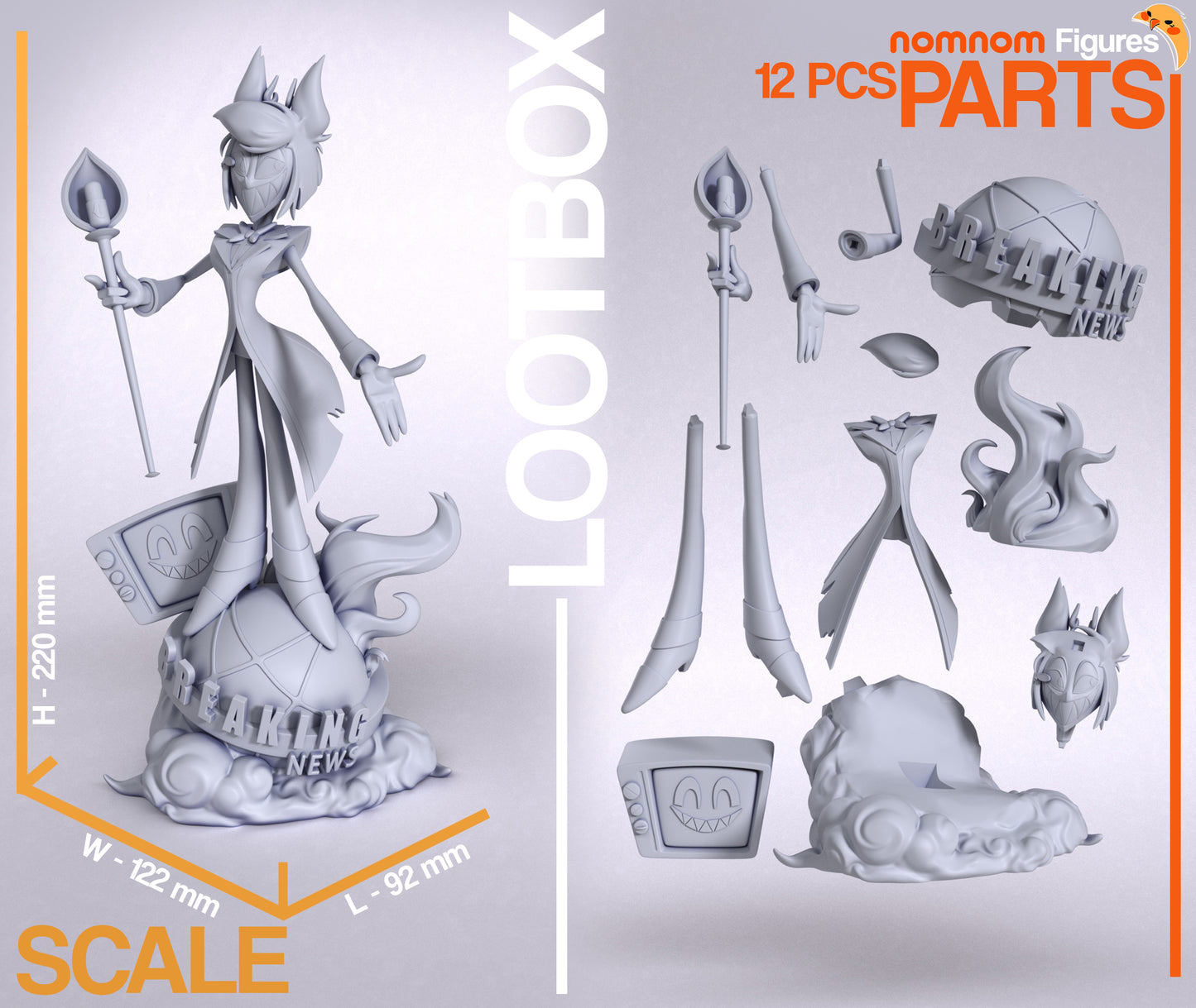 Figura de Resina - Alastor - Hazbin Hotel