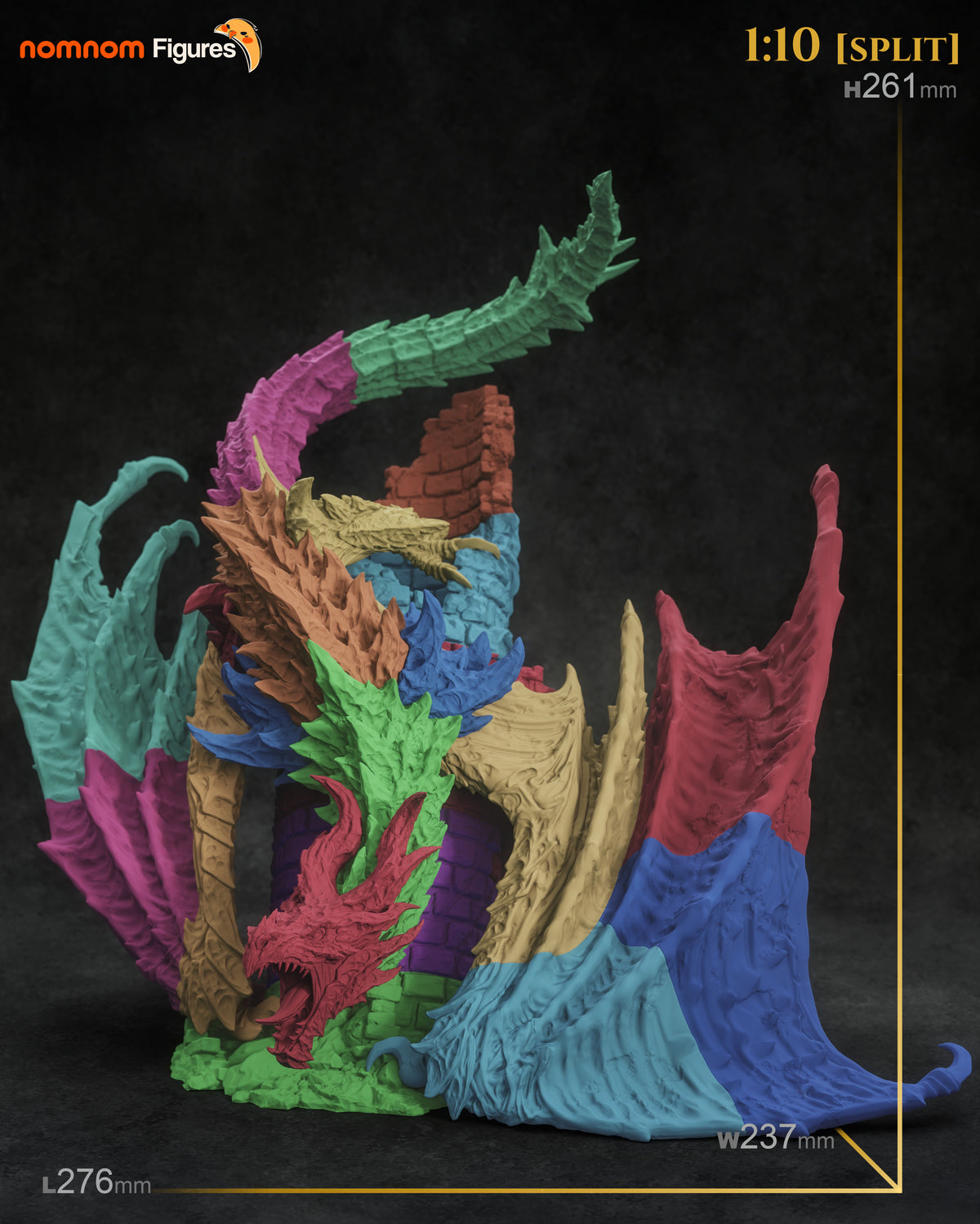 Figura Alduin Skyrim en resina, foto 13