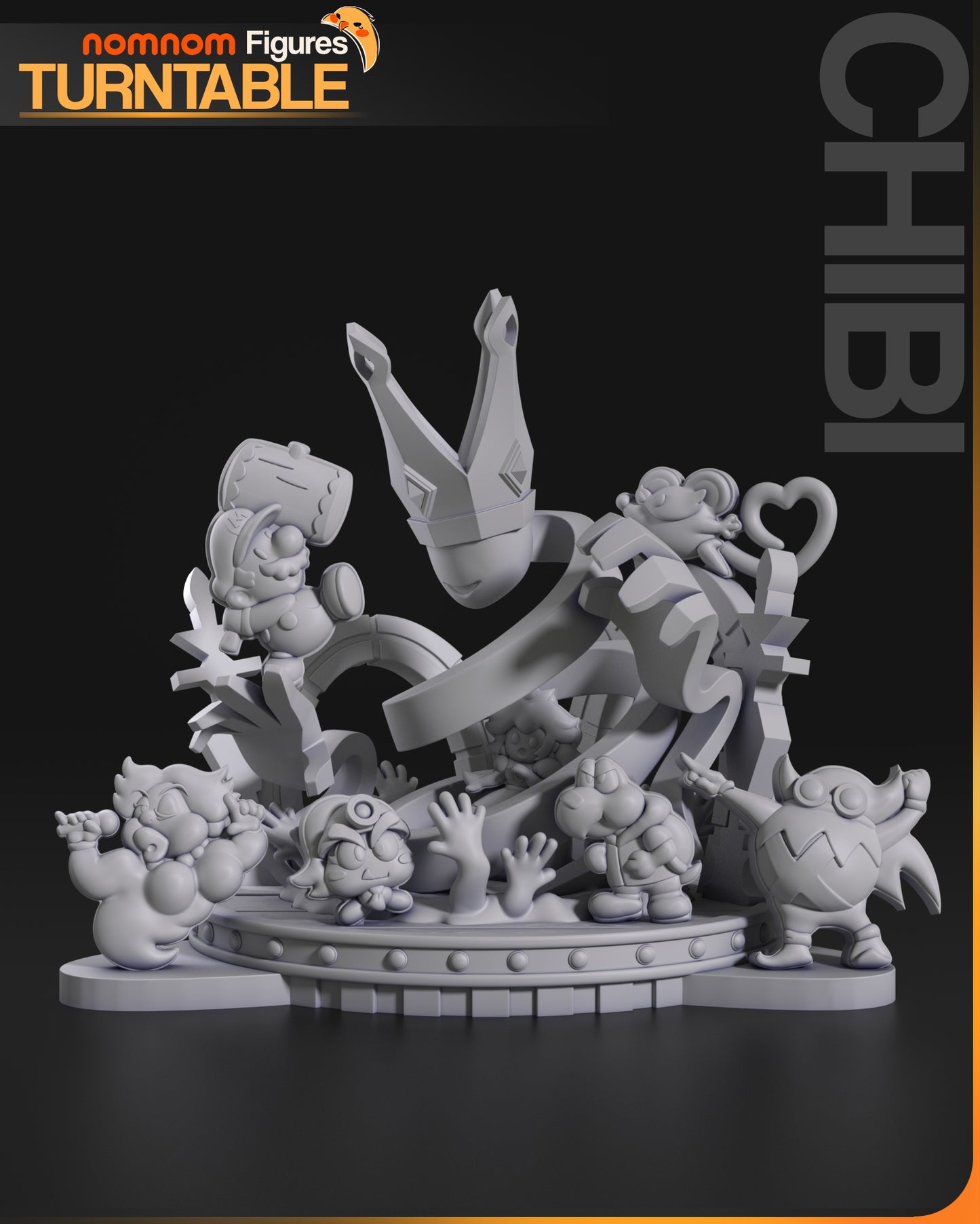 Figura de Resina Chibi - Paper Mario - Paper Mario