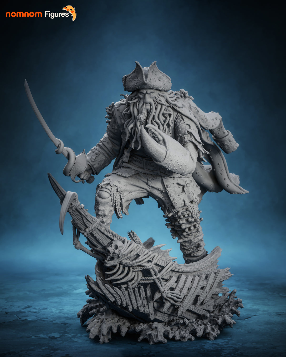 Figura Davy Jones Piratas del Caribe en resina, foto 10