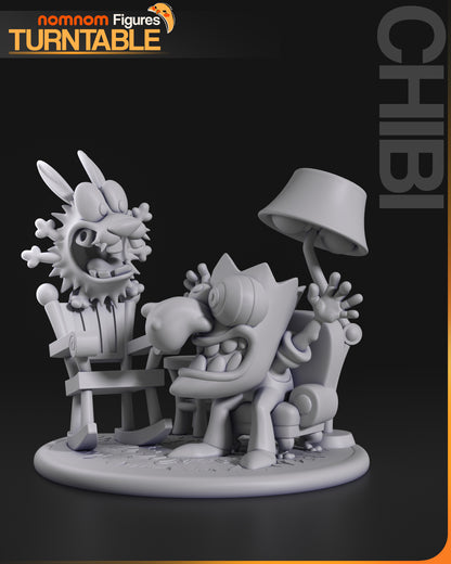Figura de Resina Chibi - Agallas - Agallas El Perro Cobarde