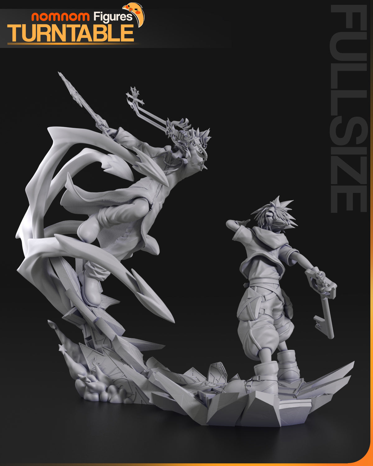 Figura Sora vs Roxas Kingdom Hearts en resina, foto 14