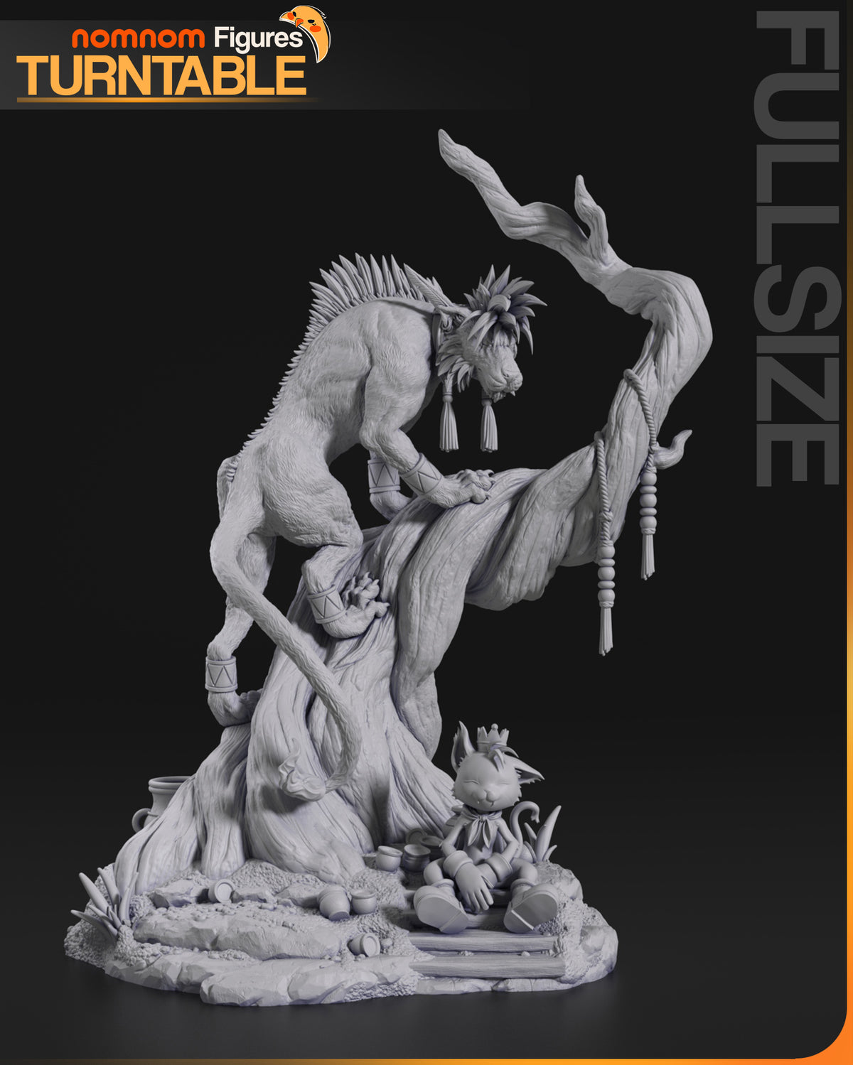 Figura Red XIII Final Fantasy VII en resina, foto 10