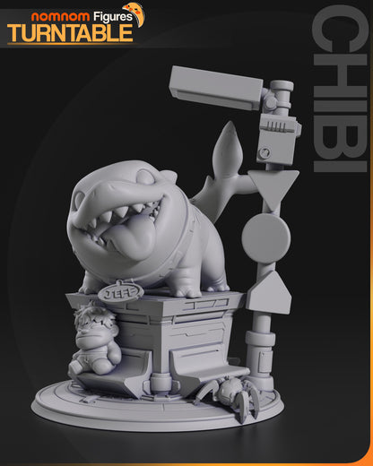 Figura de Resina Chibi - Jeff - Marvel Rivals