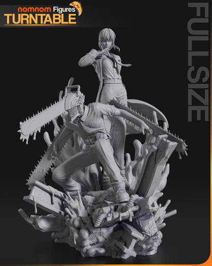 Figura de Resina - Makima & Denji - Chainsaw Man