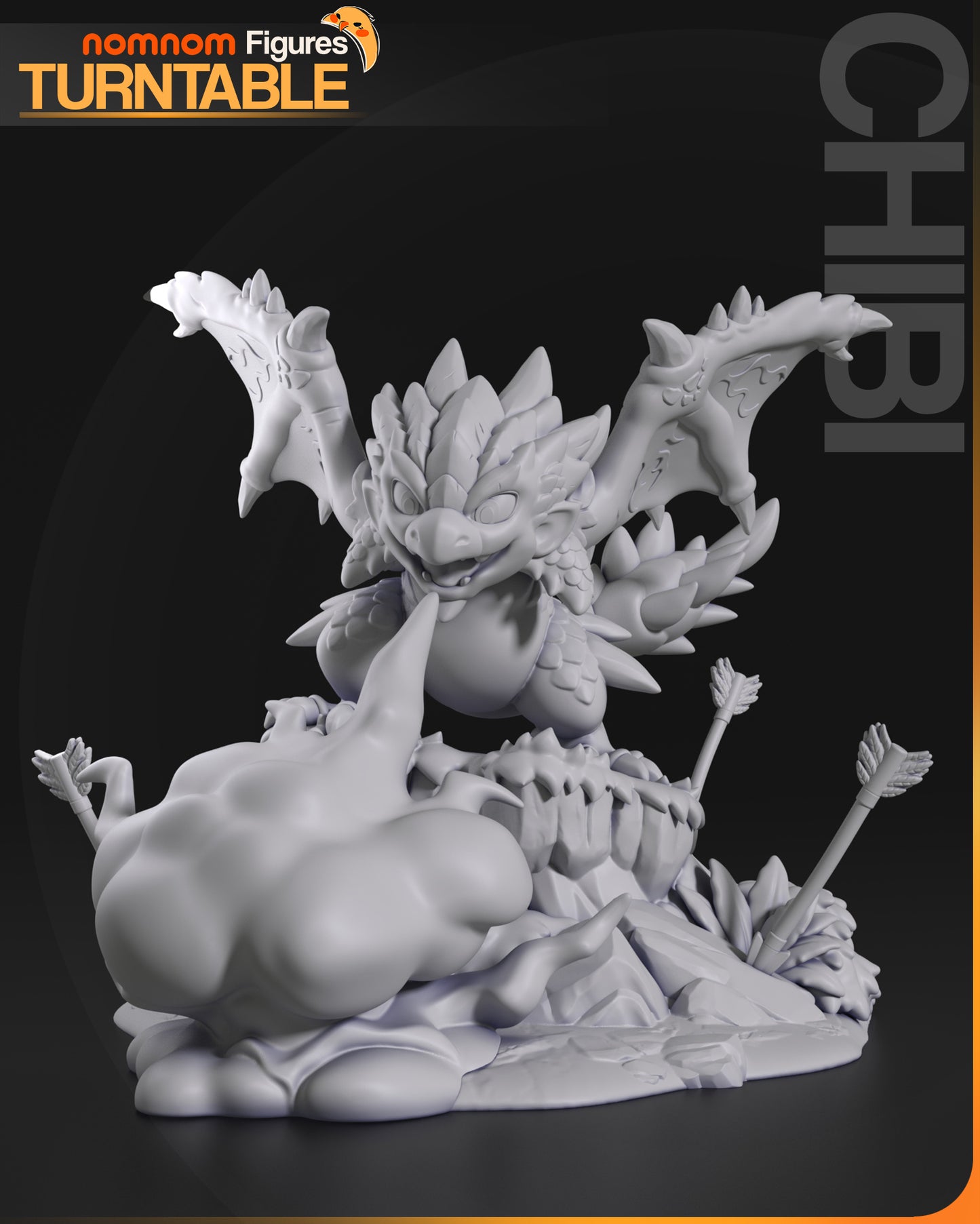 Figura de Resina Chibi - Rathalos - Monster Hunter World