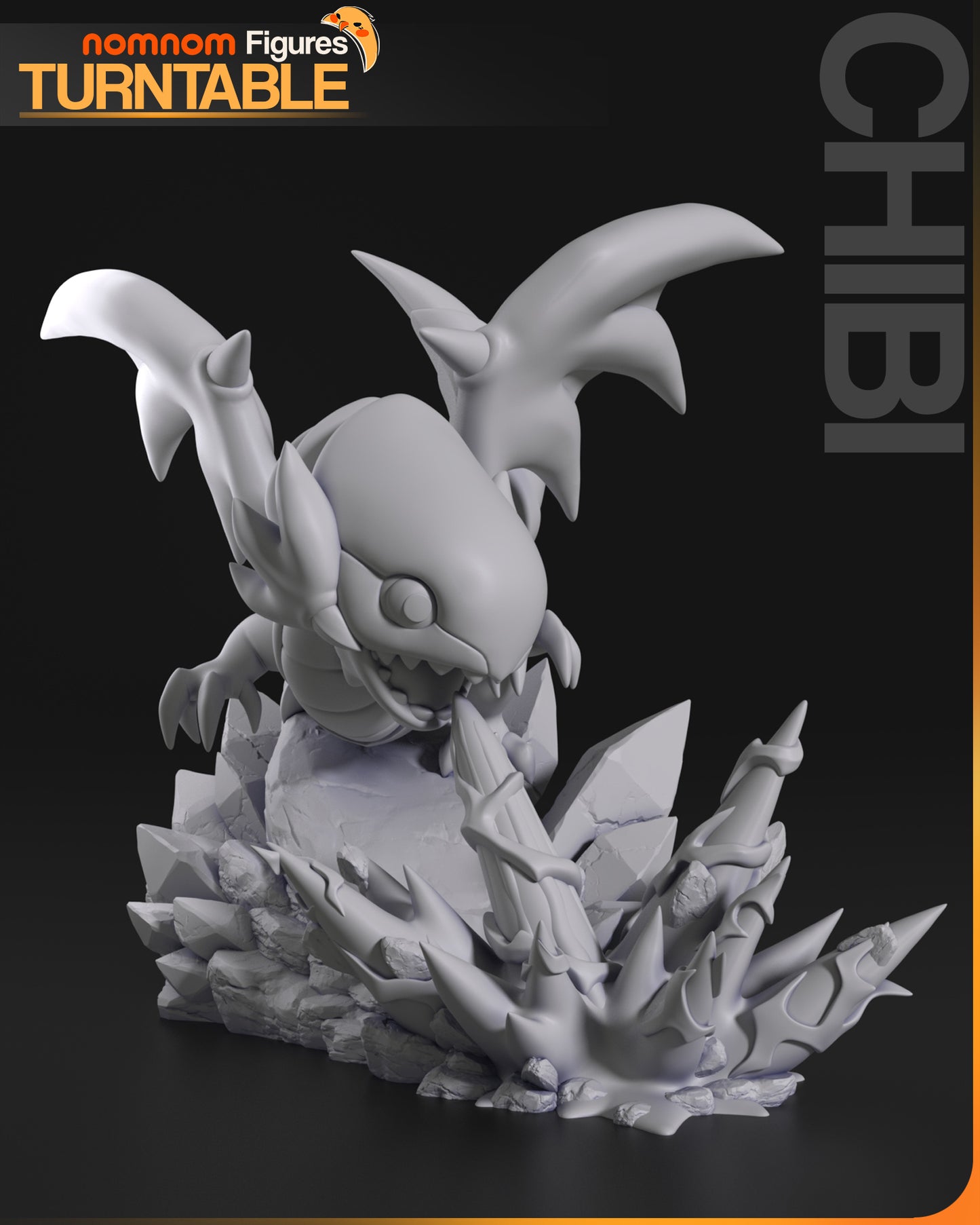 Figura de Resina Chibi - Dragón Blanco de Ojos Azules - Yu-gi-oh!