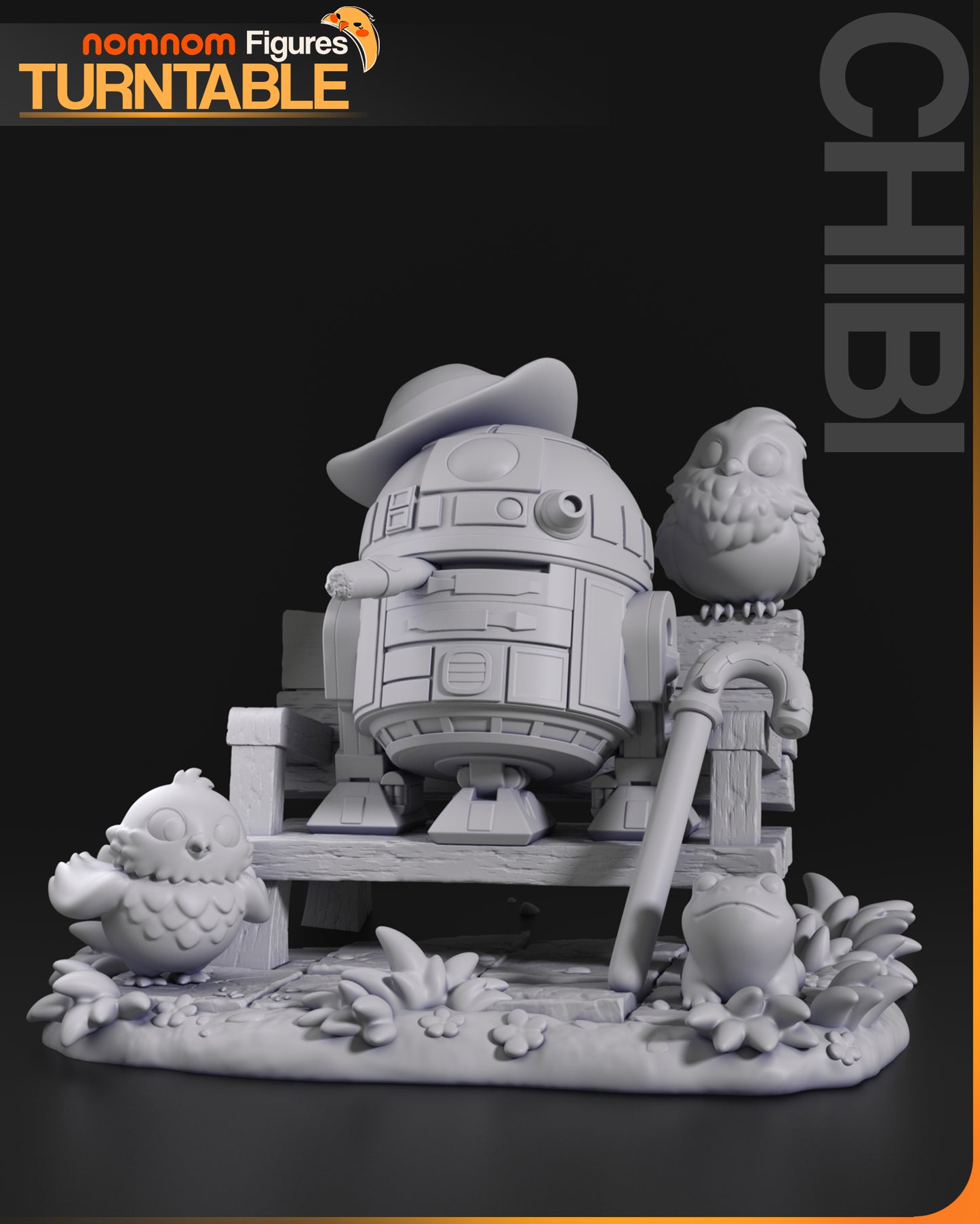 Figura de Resina Chibi - R2D2 - Star Wars