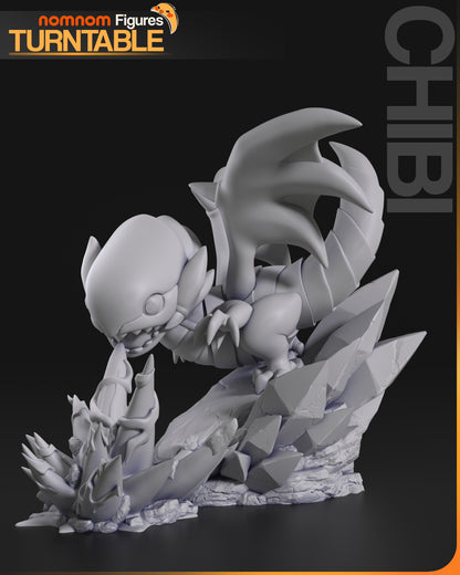Figura de Resina Chibi - Dragón Blanco de Ojos Azules - Yu-gi-oh!