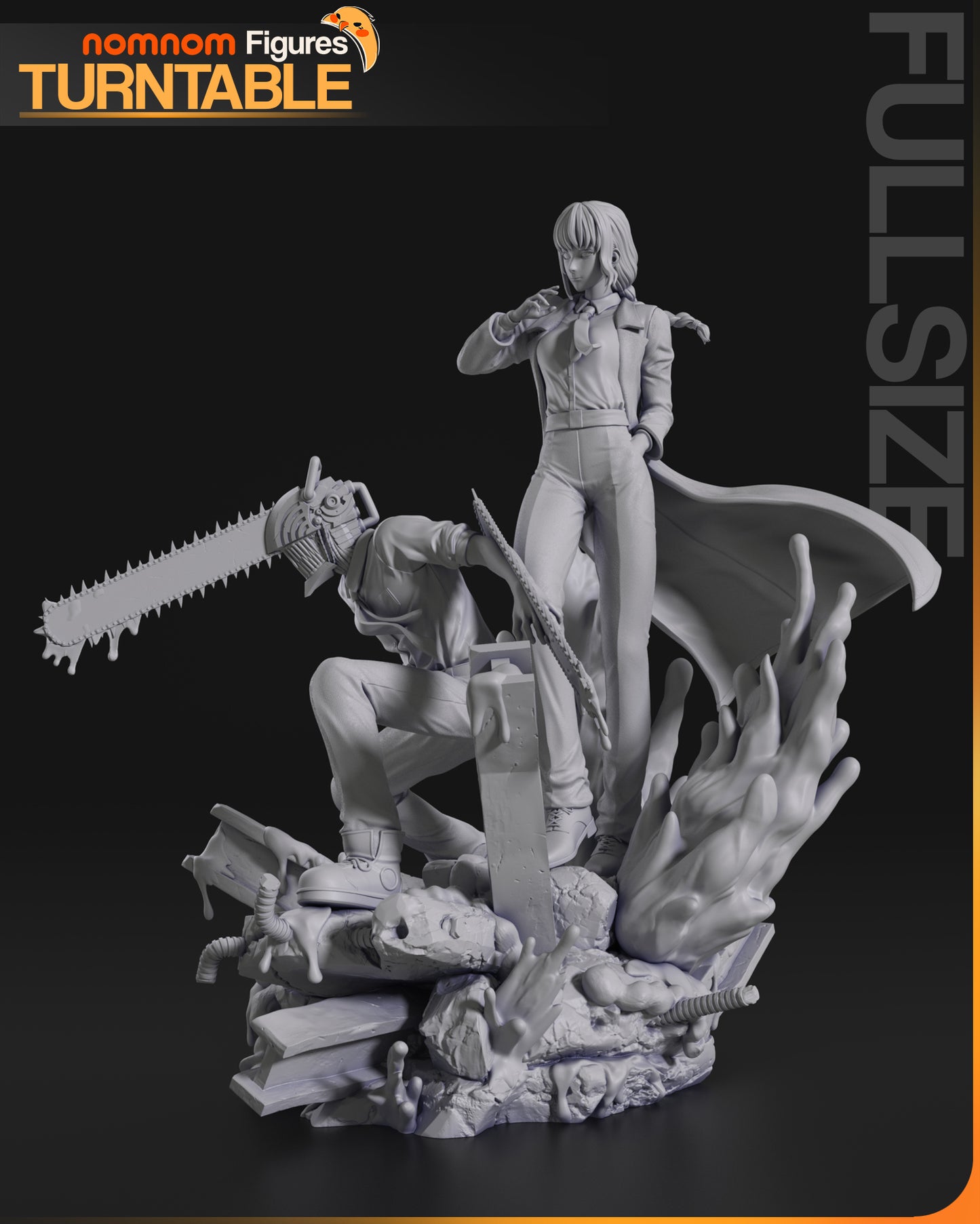 Figura de Resina - Makima & Denji - Chainsaw Man