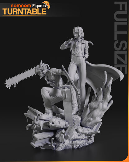 Figura de Resina - Makima & Denji - Chainsaw Man