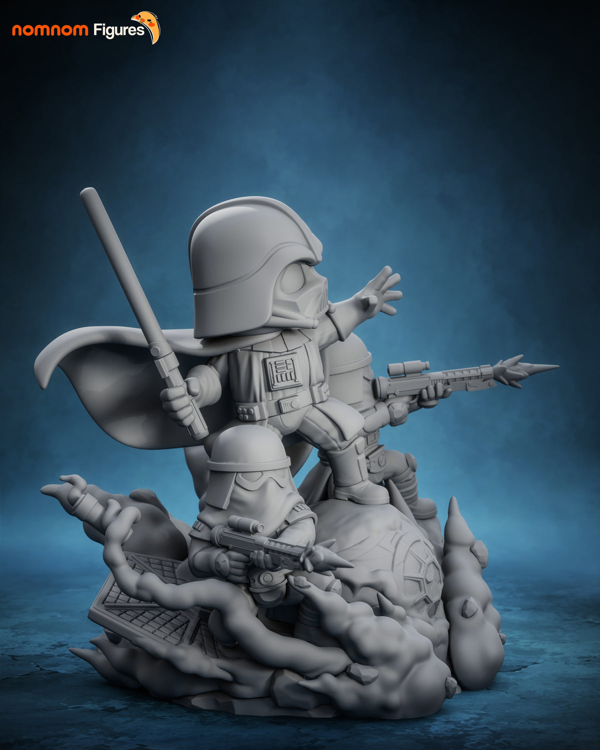 Figura chibi Darth Vader Star Wars en resina, foto 7