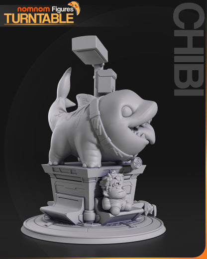 Figura de Resina Chibi - Jeff - Marvel Rivals