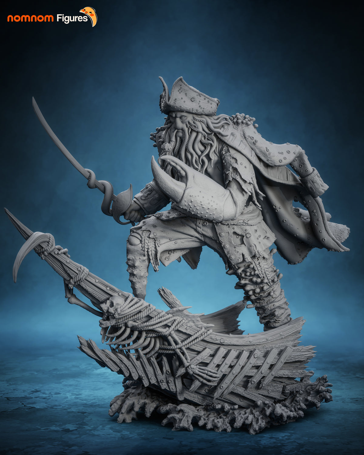 Figura Davy Jones Piratas del Caribe en resina, foto 18
