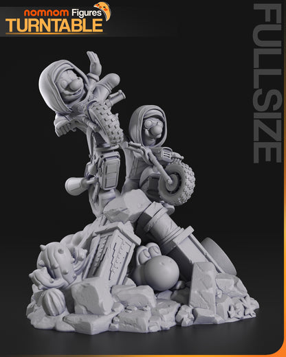 Figura de Resina - Mario, Luigi & Yoshi - Super Mario Galaxy La Película