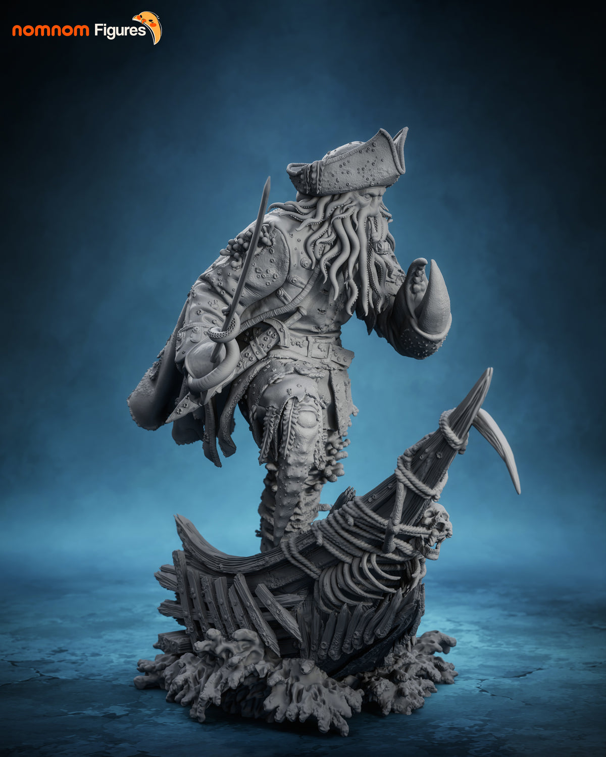 Figura Davy Jones Piratas del Caribe en resina, foto 11