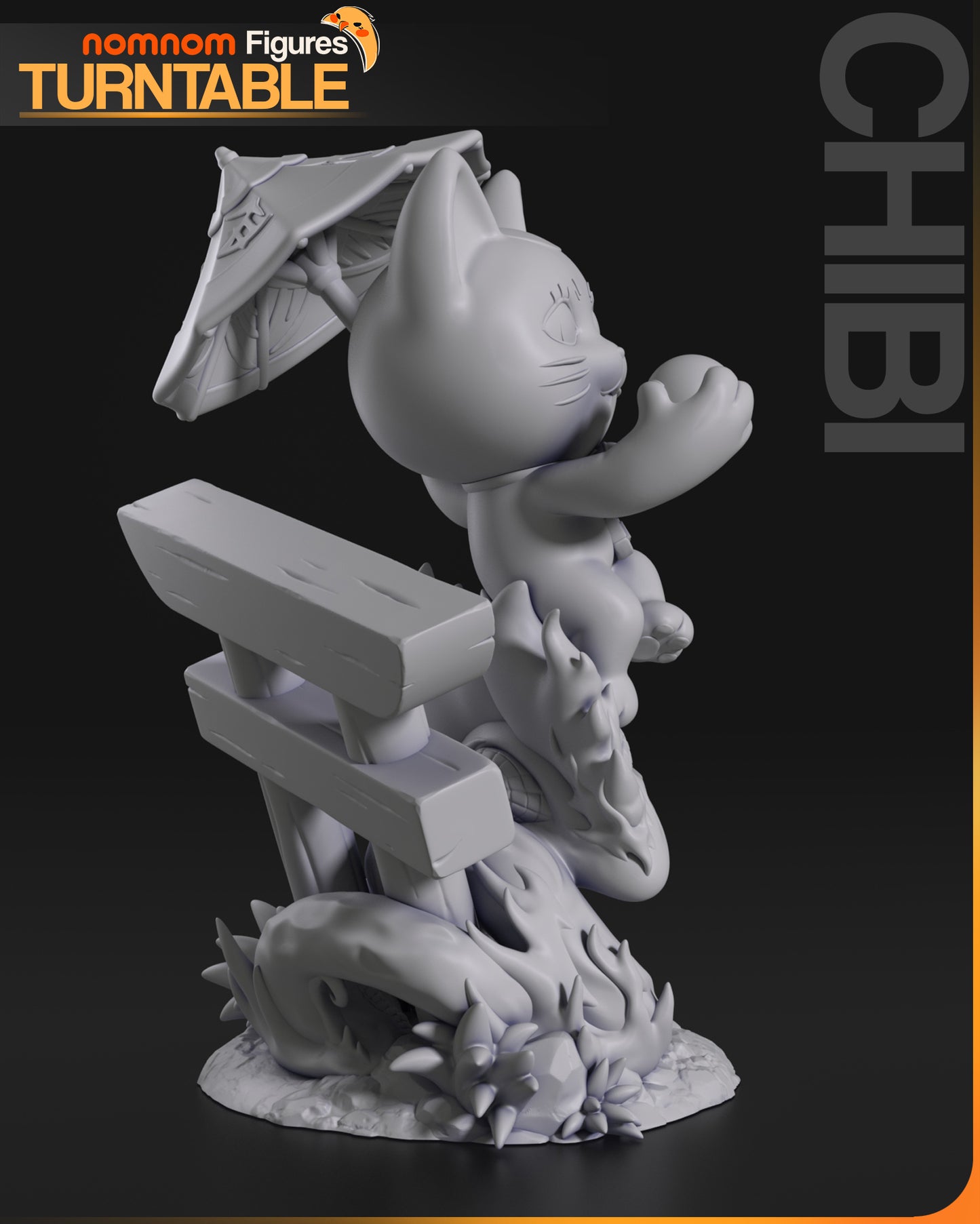 Figura de Resina Chibi - Turbo Vieja Gato - Dandadan