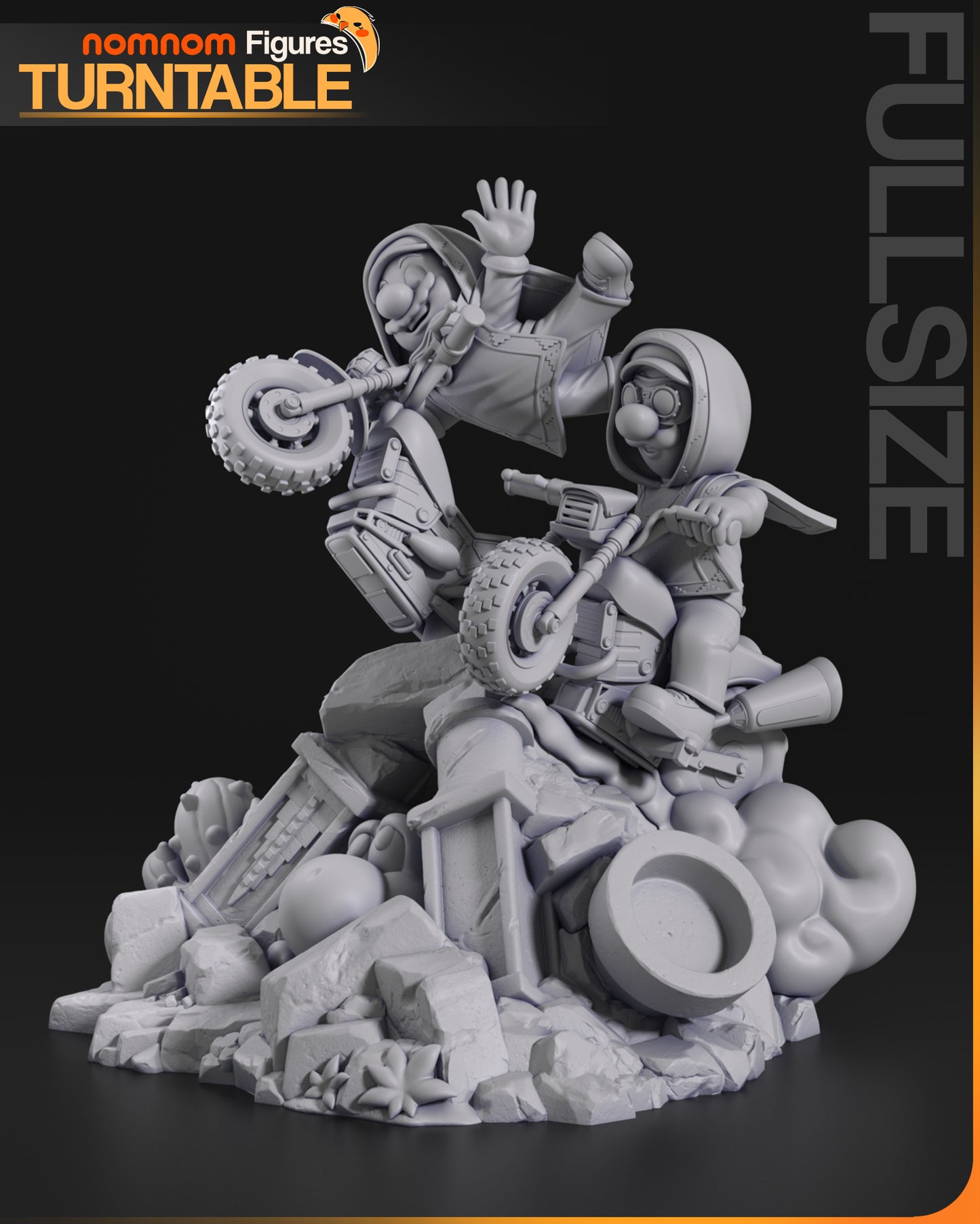 Figura de Resina - Mario, Luigi & Yoshi - Super Mario Galaxy La Película